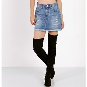 One Teaspoon Mini Skirt Pacifica Denim Skirt